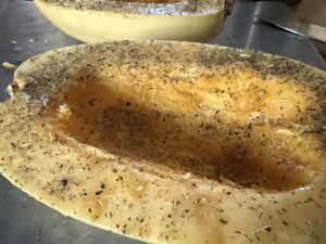 Seasoned Spaghetti Squash Headed For Oven